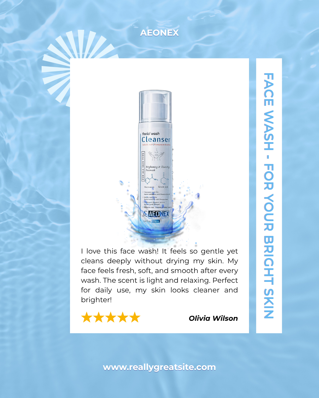 AEONEX Brightening & Acne Control Facewash 100ml