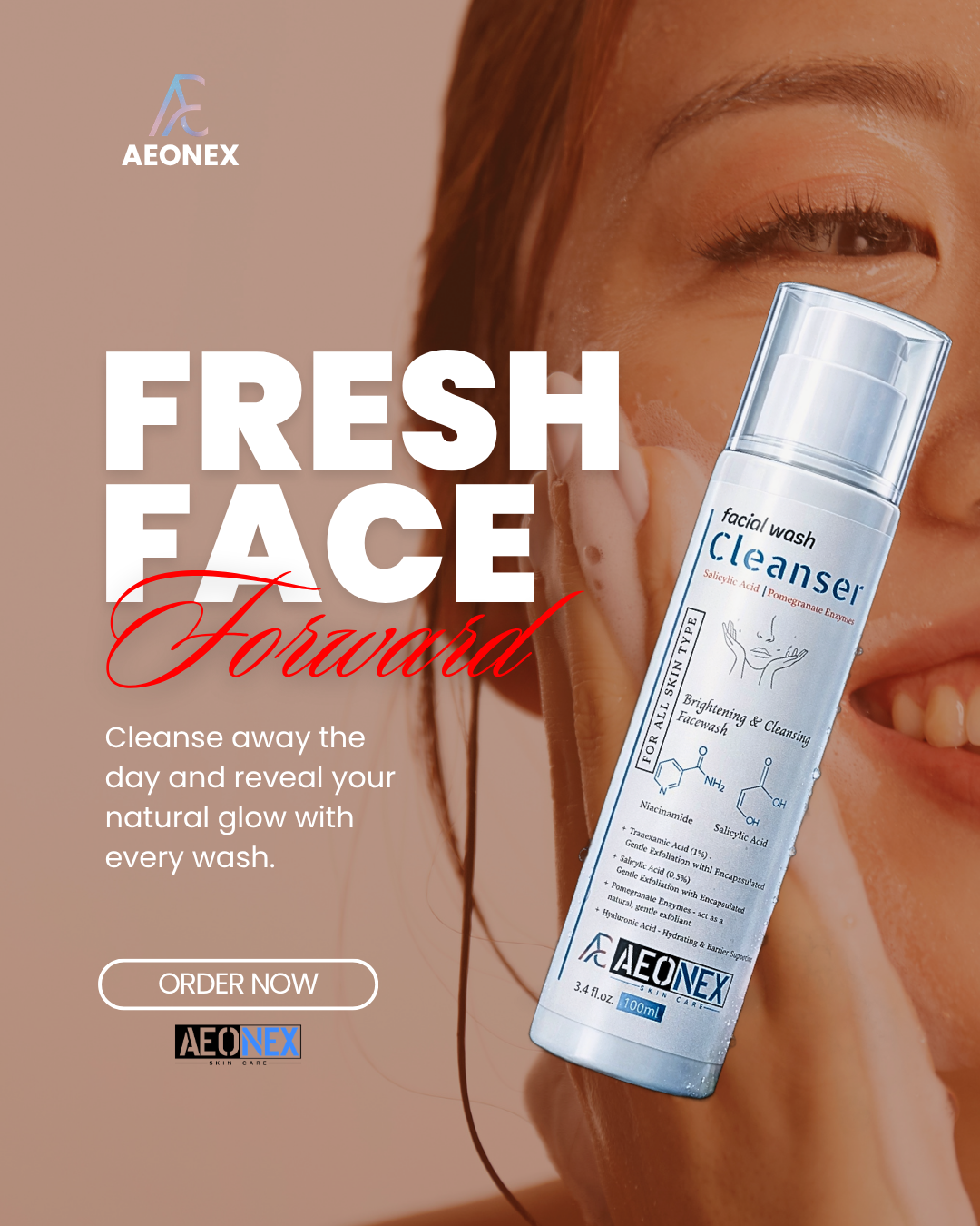 AEONEX Brightening & Acne Control Facewash 100ml